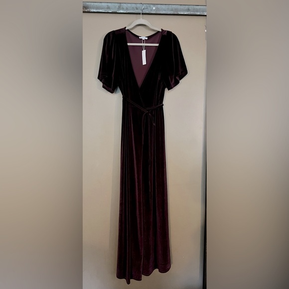 Baltic born velvet violet wrap dress - Picture 1 of 3